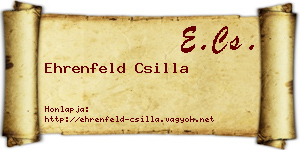 Ehrenfeld Csilla névjegykártya