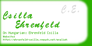 csilla ehrenfeld business card